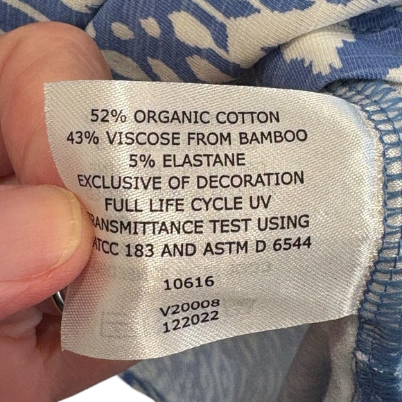 Coolibar French Blue Melrose Ikat Size Small Samoa Bay Cover-up - Picture 7 of 14